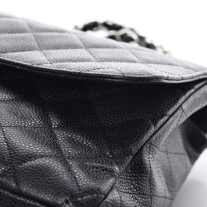 Chanel Caviar Quilted Jumbo Single Flap Black 18 of 23