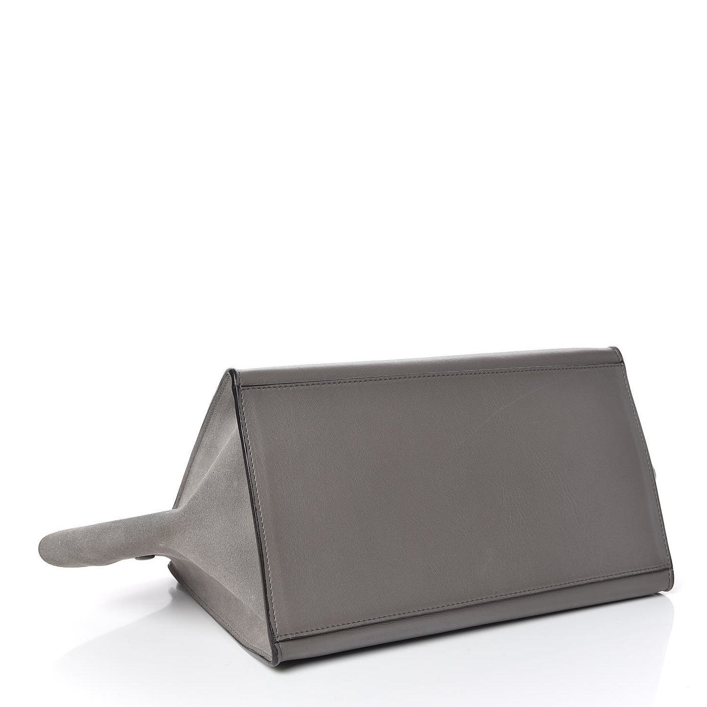 Crocodile Embossed Nubuck Medium Trapeze Grey