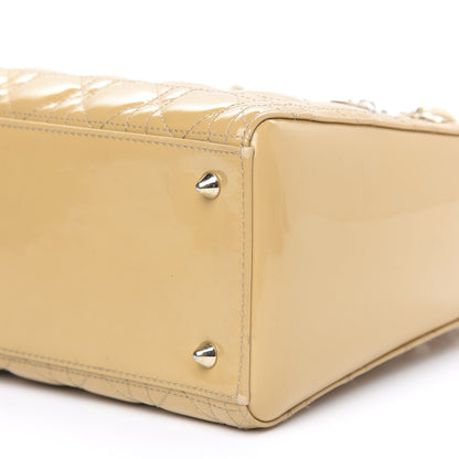 Christian Dior Patent Cannage Medium Lady Dior Beige 11 of 11