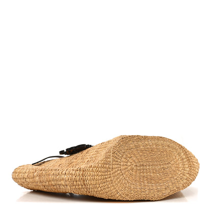 Loewe Calfskin Raffia Paulas Ibiza Small Shell Basket Tote Bag Natural Tan 7 of 17