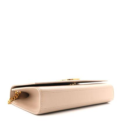 Saint Laurent Grain De Poudre Medium Monogram Kate Satchel Nude Powder 4 of 9