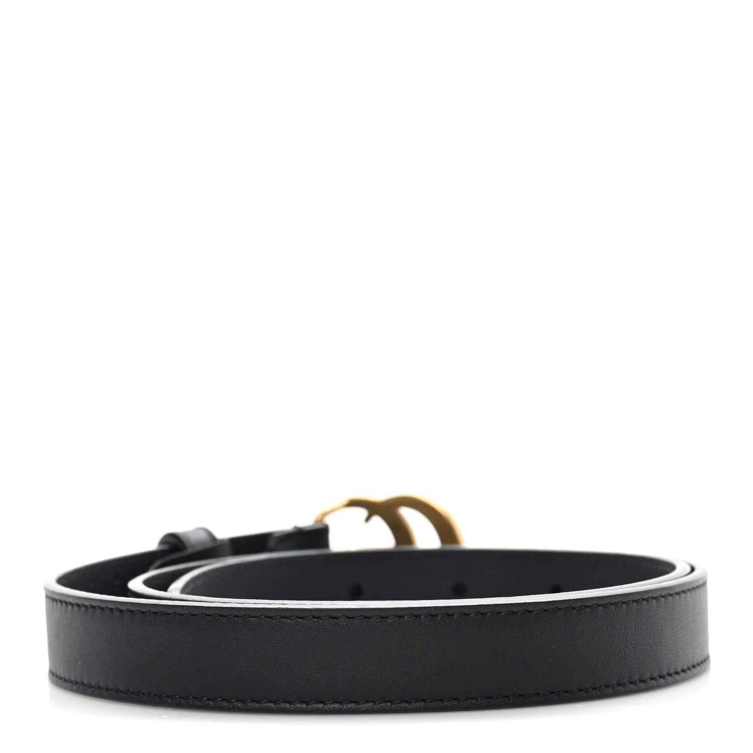 Gucci Calfskin Double G 20mm Belt 75 30 Black 1816156 – FASHIONPHILE