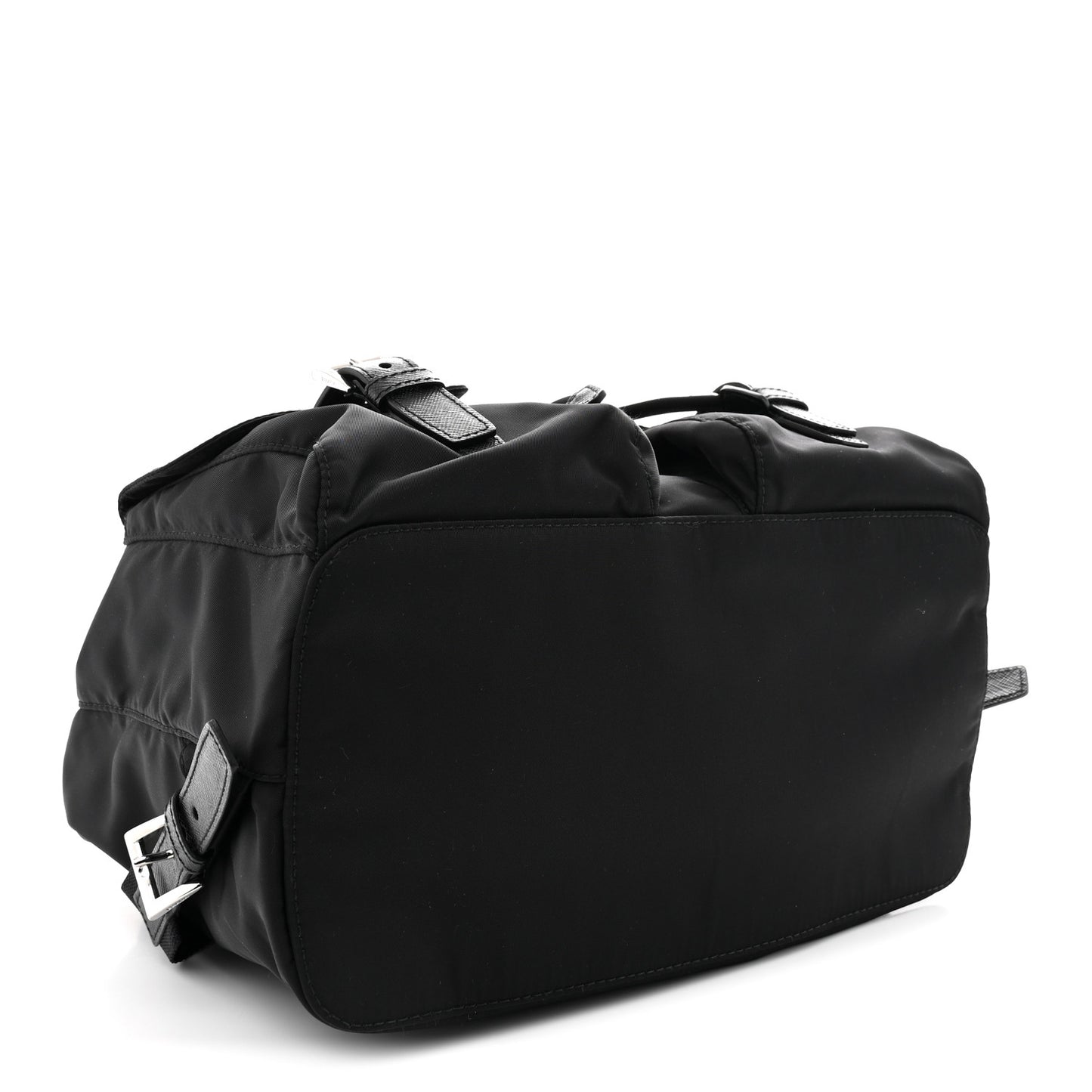 Tessuto Nylon Saffiano Medium Backpack Black