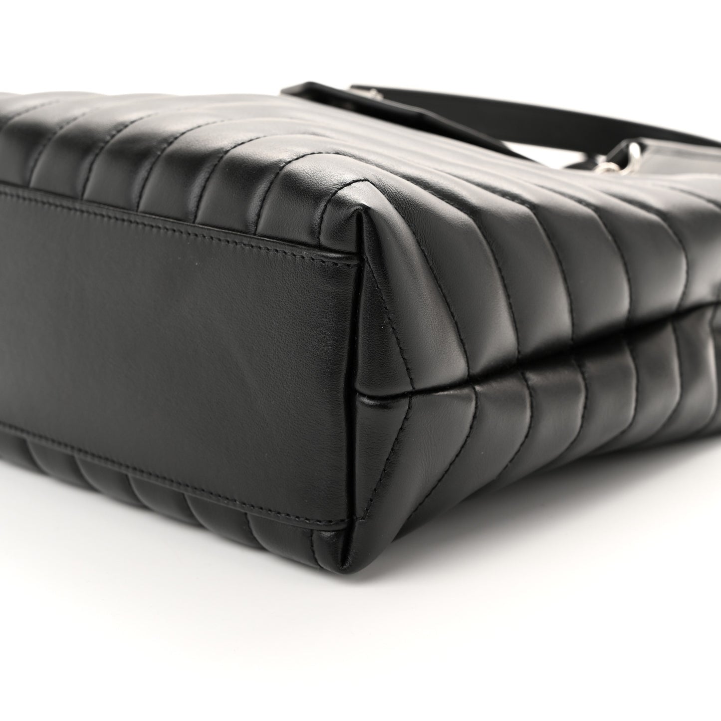 Calfskin Y Quilted Monogram Small Loulou Shopper Black