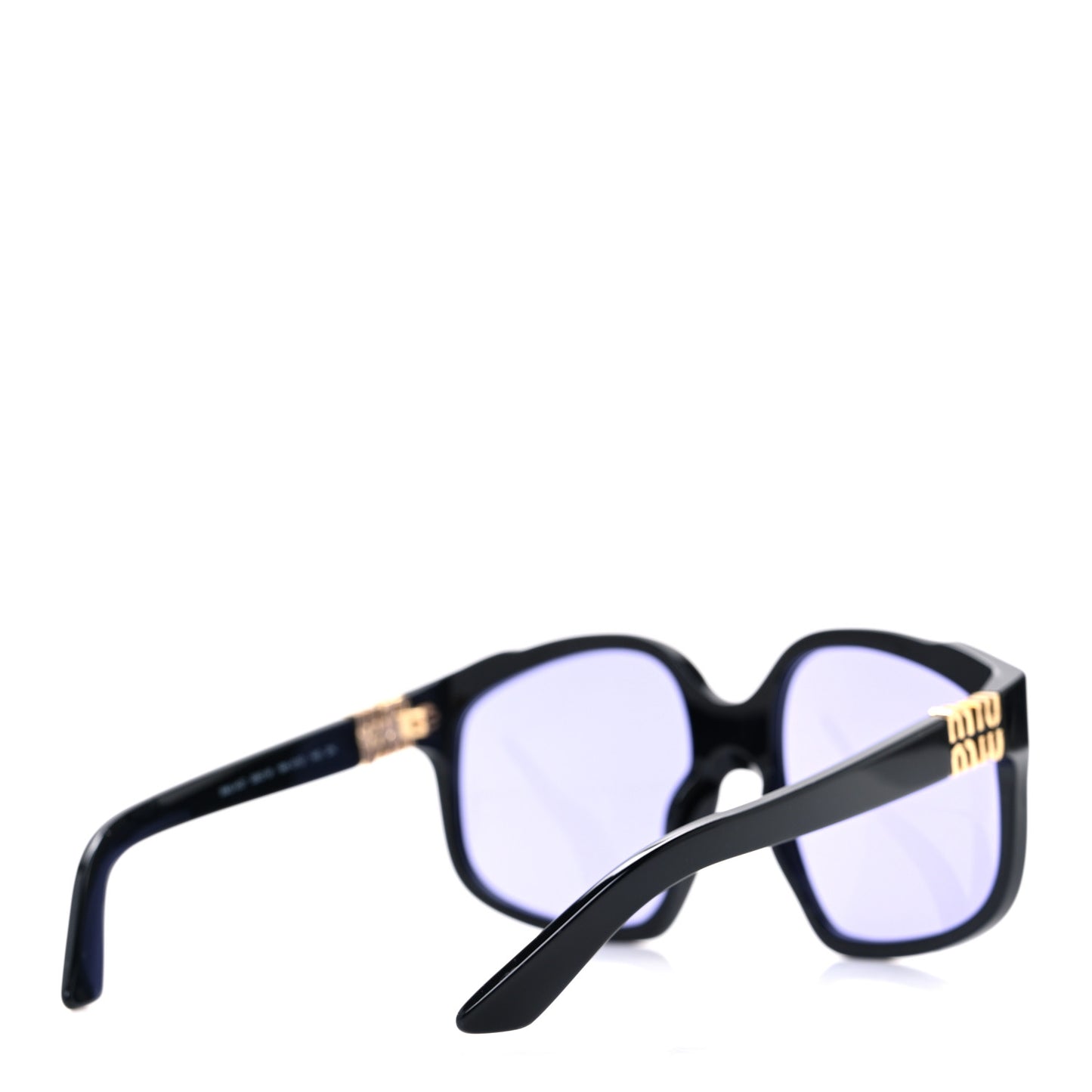 Acetate Square Sunglasses SMU A07 Black Violet