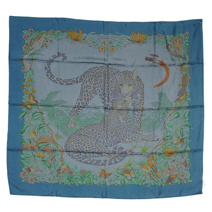 Hermes Silk Dip Dye Jungle Love Scarf 90 Gris Fer Vert Cypres Tabac 2 of 8