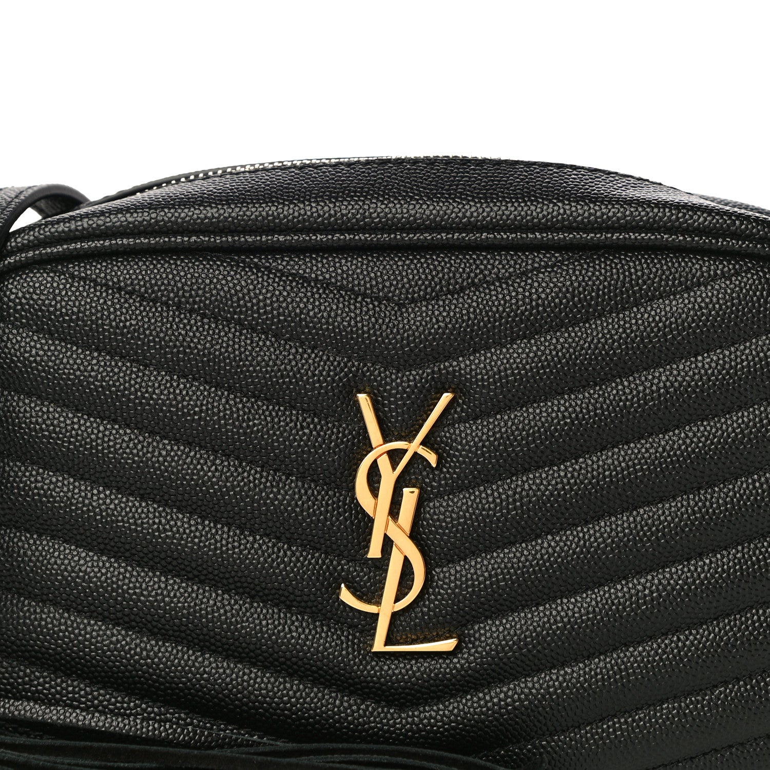 Saint Laurent Grain De Poudre Matelasse Monogram Mini Lou Camera Bag Black 8 of 10