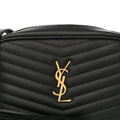 Saint Laurent Grain De Poudre Matelasse Monogram Mini Lou Camera Bag Black 8 of 10
