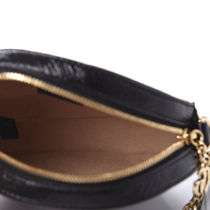 Gucci Suede Patent Web Mini Ophidia Round Shoulder Bag Black 5 of 10