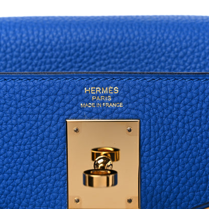 Hermes Togo Kelly Retourne 28 Bleu Zellige 6 of 11