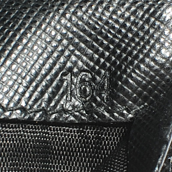 Saffiano Compact Zip Around Wallet Black