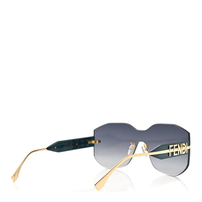 Fendi Metal Fendigraphy Shield Sunglasses FE40067U Green 3 of 7