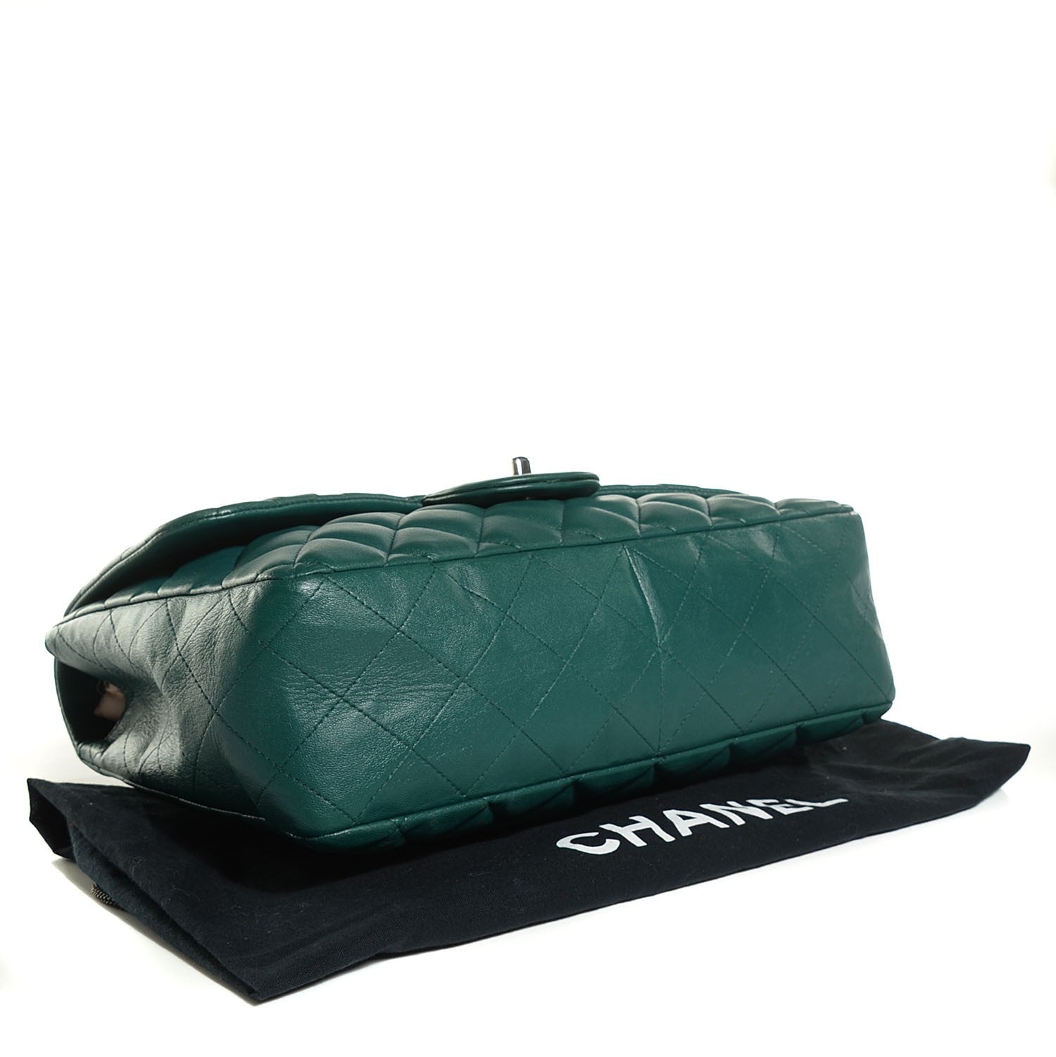 Chanel Lambskin Quilted Jumbo Double Flap Turquoise 4 of 8