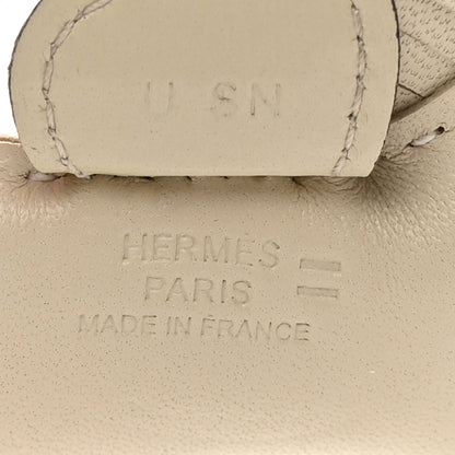 Hermes Milo Lambskin Lizard Touch Grigri Rodeo Horse Bag Charm PM Craie Ombre 3 of 4