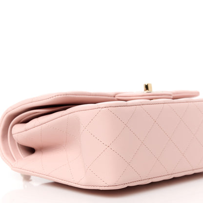 Chanel Lambskin Quilted Small Double Flap Light Pink 10 of 12