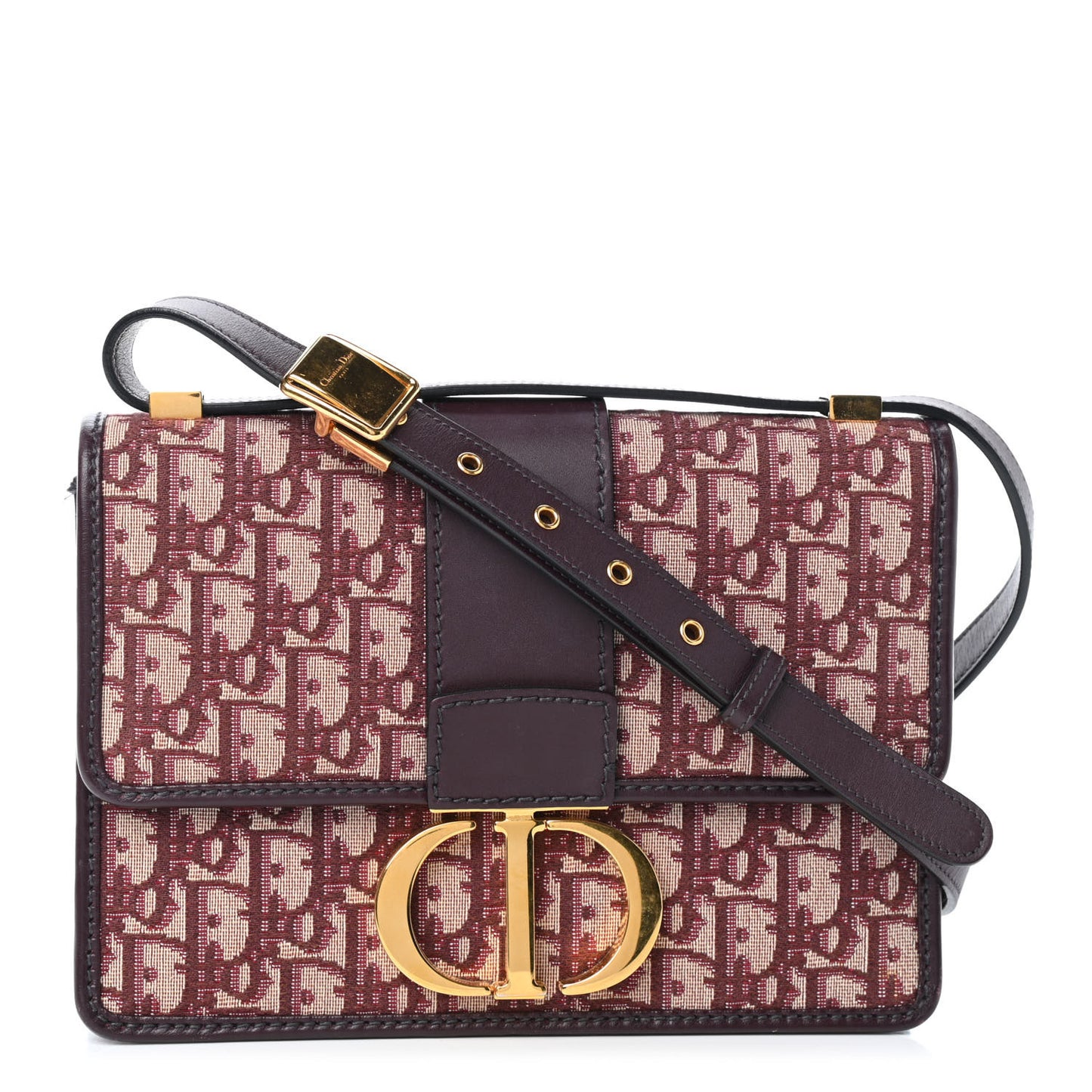 Oblique 30 Montaigne Flap Bag Burgundy