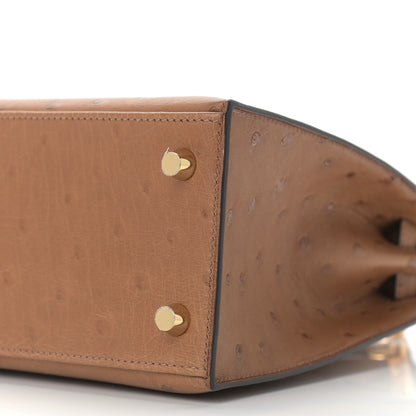 Hermes Ostrich Kelly Sellier 25 Alezan 10 of 11