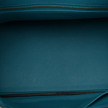 Hermes Chevre de Coromandel Birkin 30 Turquoise 5 of 11