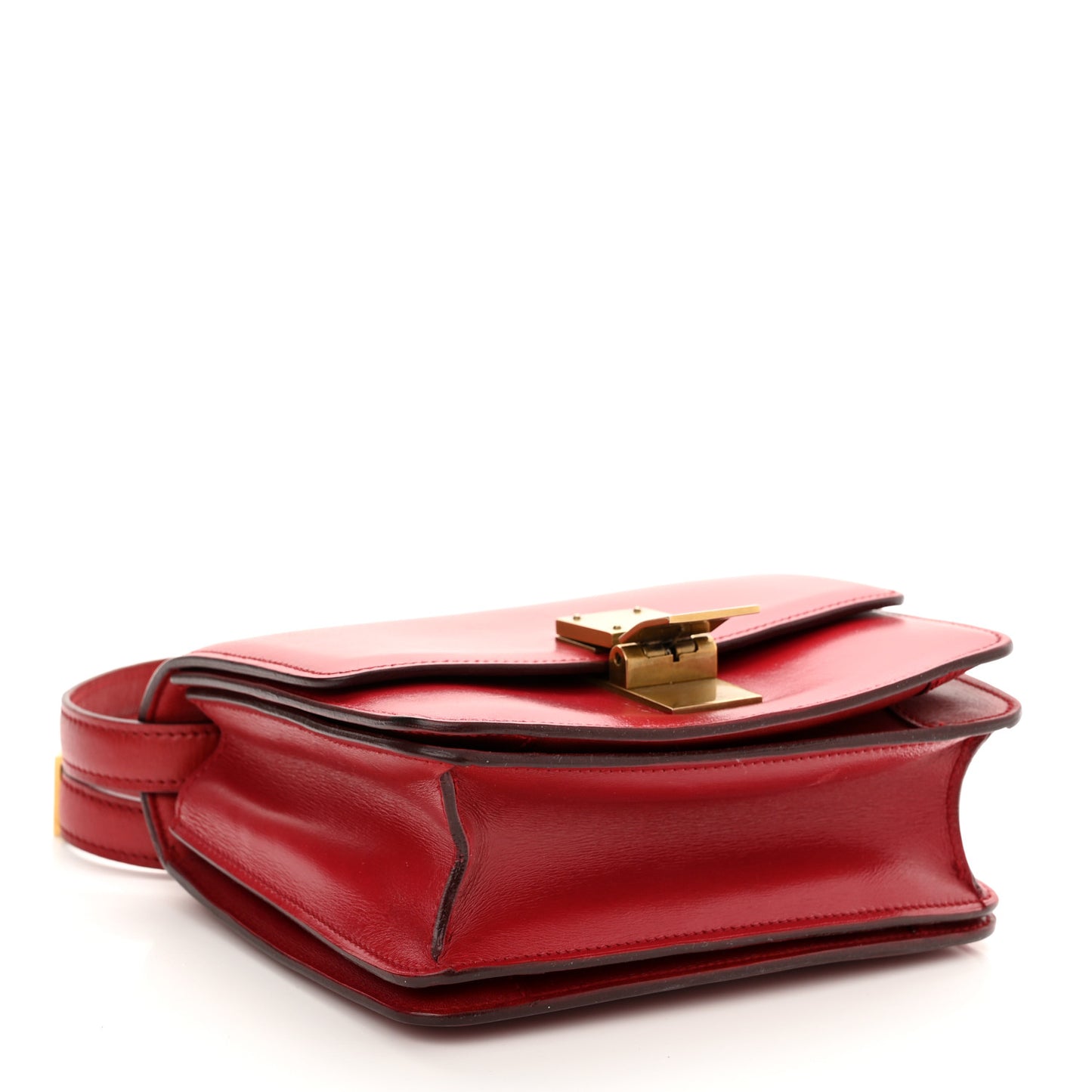 Box Calfskin Small Classic Box Flap Bag Red