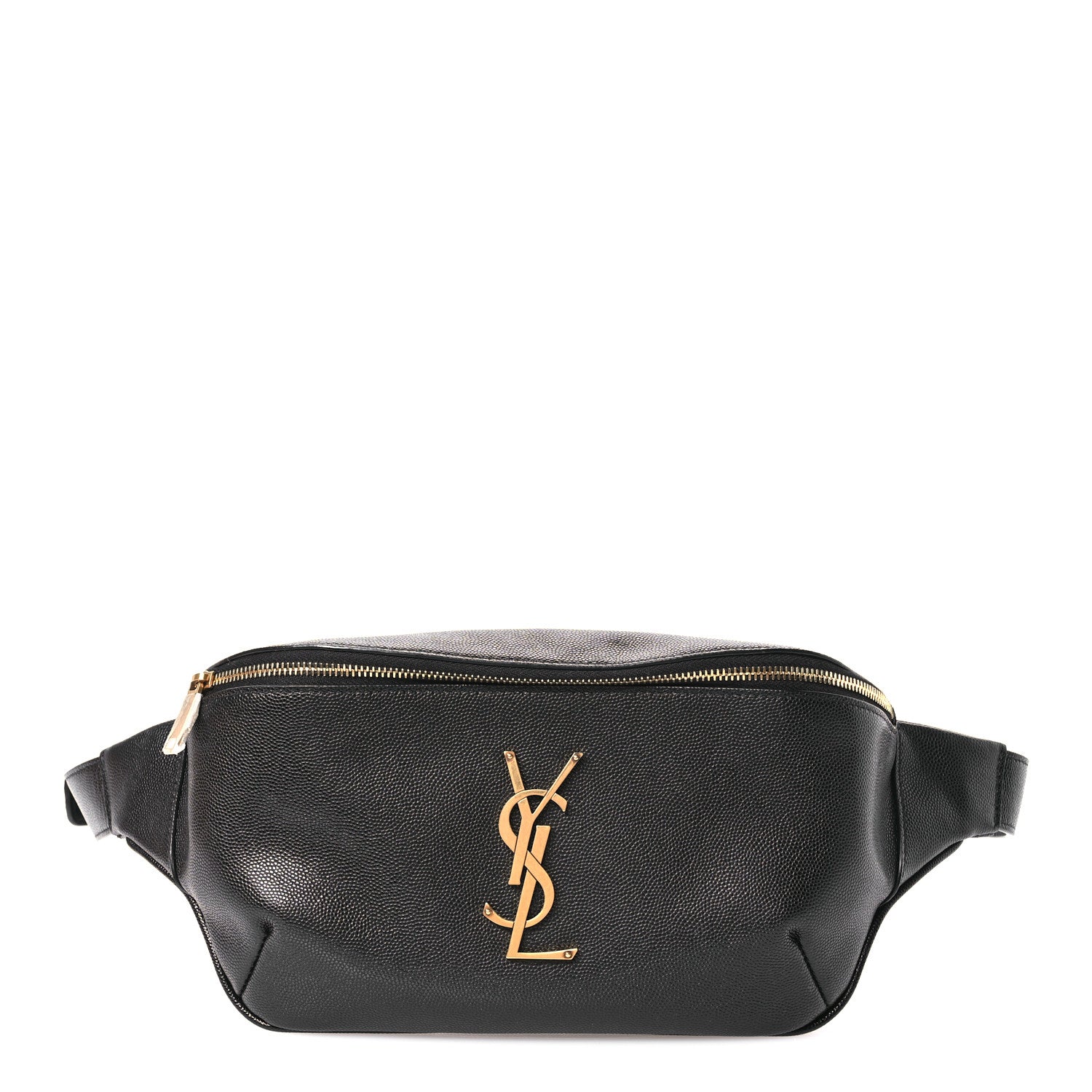 Saint Laurent Grain De Poudre Monogram Belt Bag Black 1 of 10