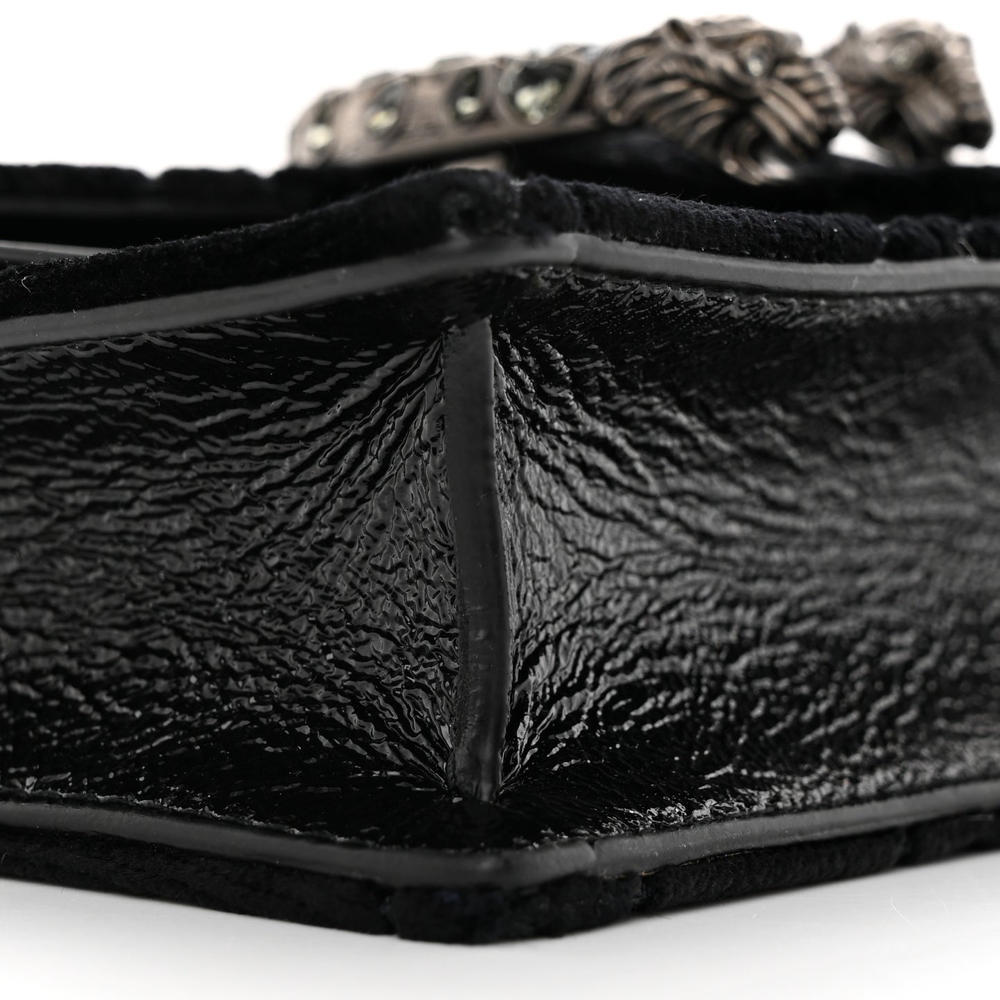 Velvet GG Monogram Super Mini Dionysus Shoulder Bag Black