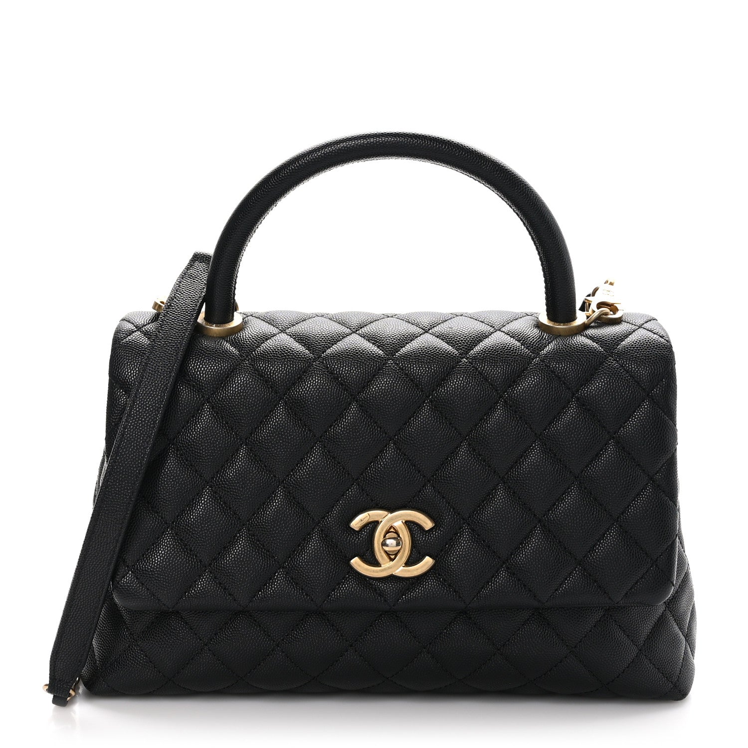 Chanel Caviar Quilted Small Coco Handle Flap Black 1 of 11