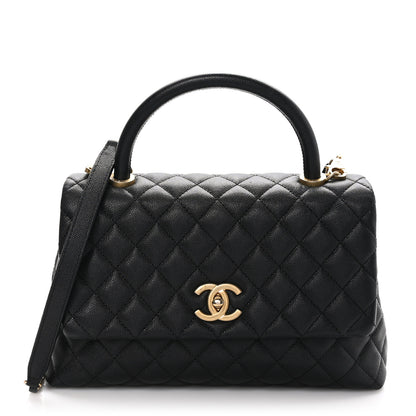 Chanel Caviar Quilted Small Coco Handle Flap Black 1 of 11