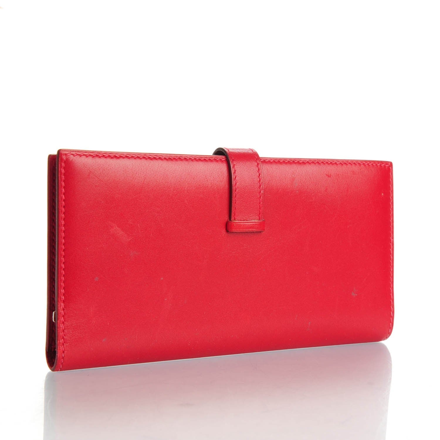 Hermes Box Bearn Gusset Wallet Rouge Vif 3 of 7