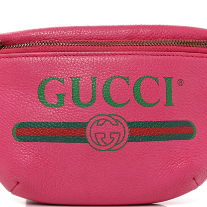 Gucci Grained Calfskin Small Logo Belt Bag Box Pink Green 7 of 10
