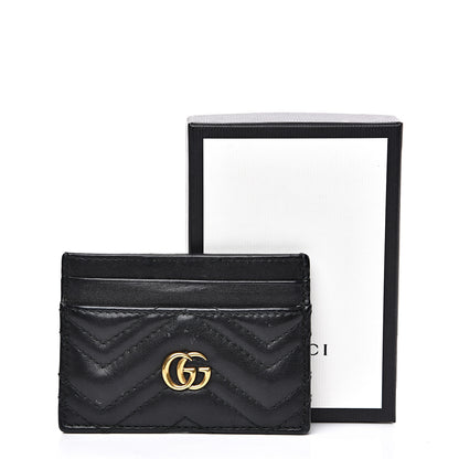 Gucci Calfskin Matelasse GG Marmont Card Holder Black 10 of 10