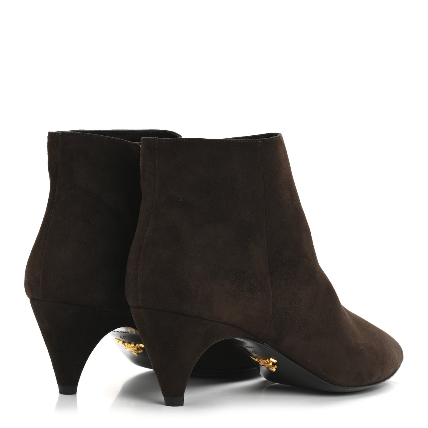 Suede Stiletto Ankle Boots 38 Black 40 Brown