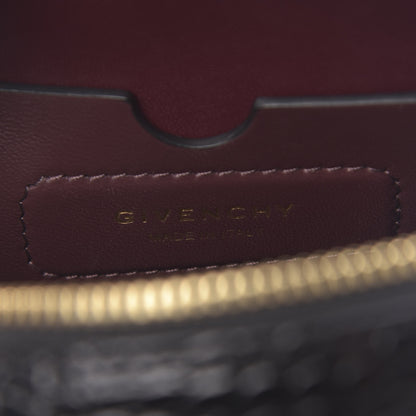 Givenchy Calfskin Crocodile Embossed Eden Round Black 6 of 9