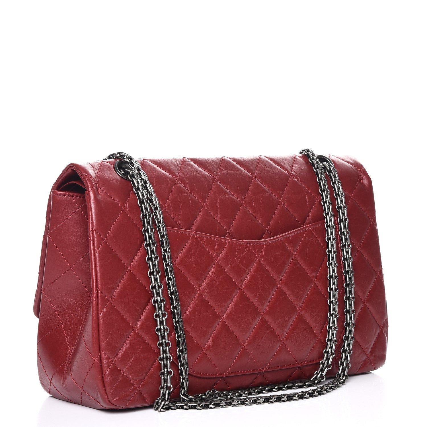 Chanel Aged Calfskin Quilted 2.55 Reissue 227 Flap Red 4 of 8