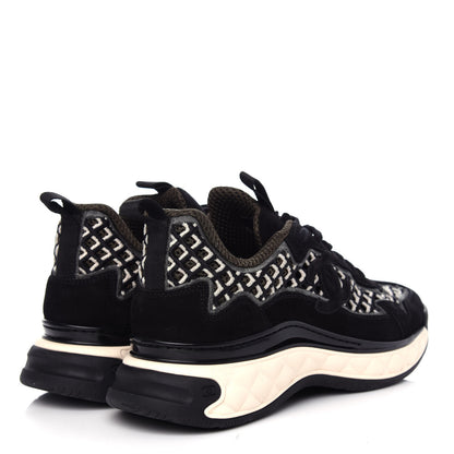 Chanel Suede Calfskin Embroidered CC Sneakers 39.5 Black 4 of 11