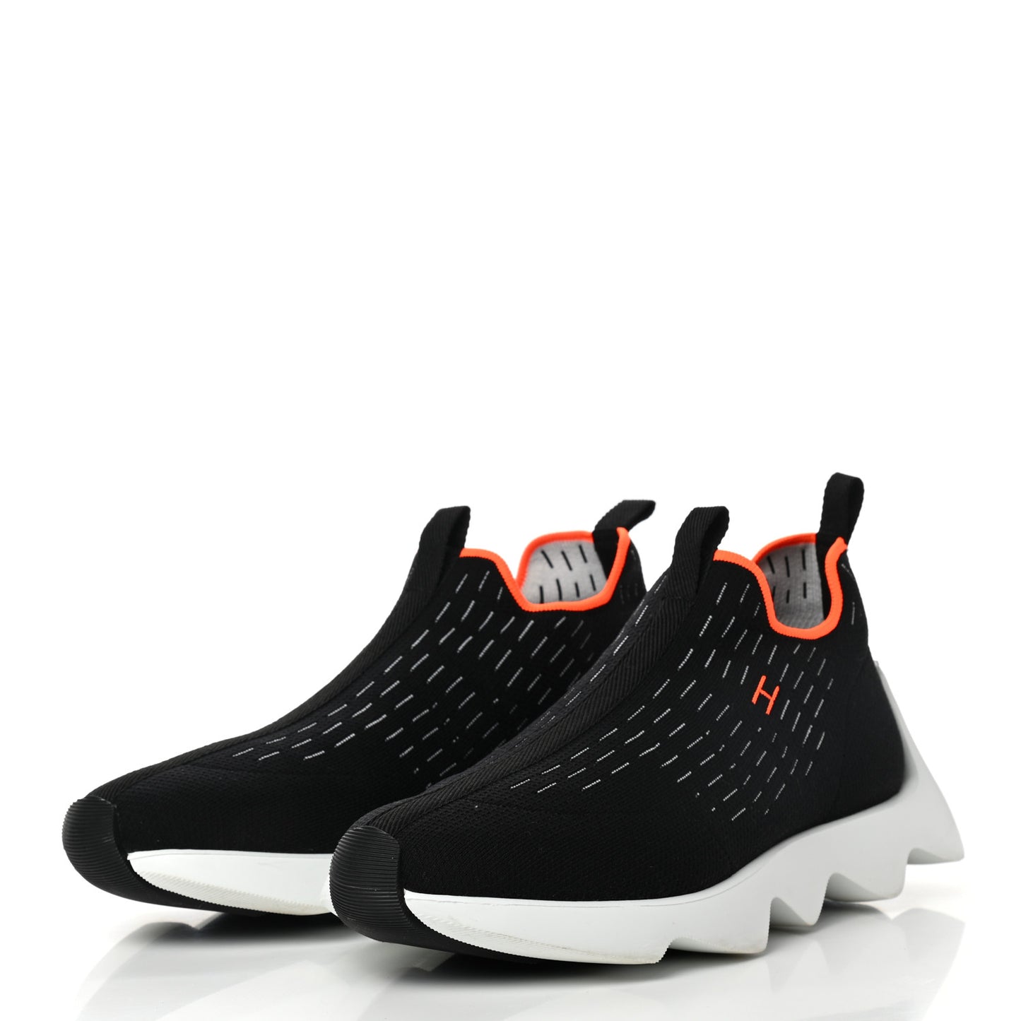 Technical Canvas Goatskin Womens Eclair Sneakers 41 Black