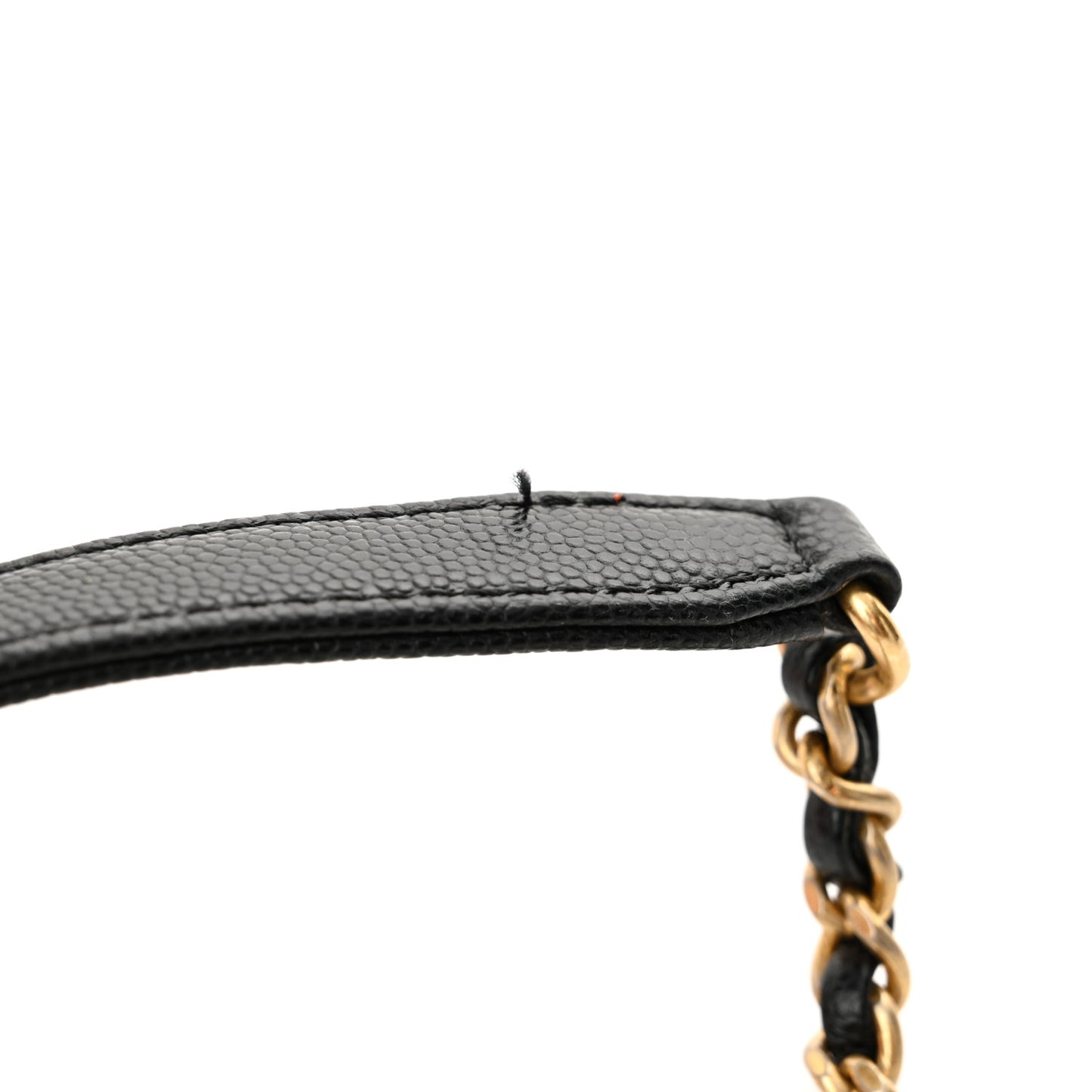 Caviar Quilted Mini Coco Chain Handle Flap Black