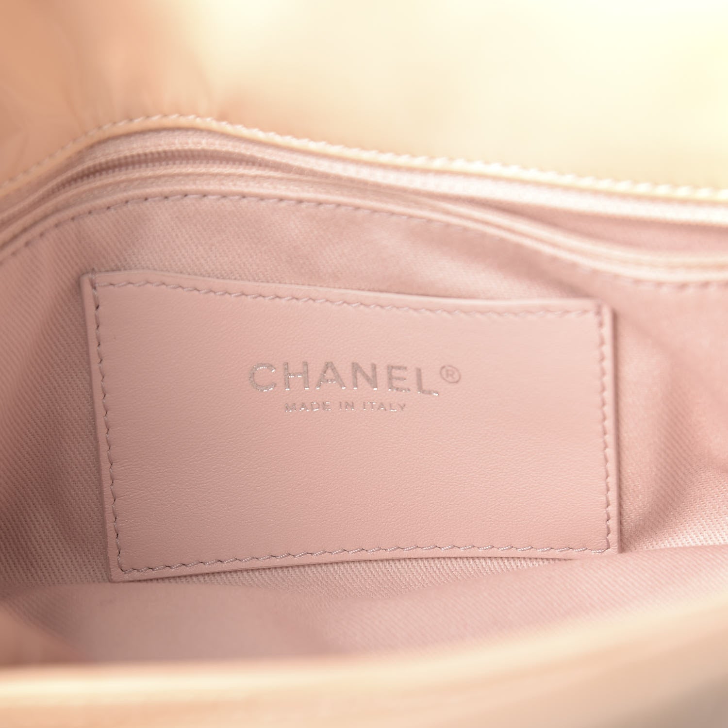 Chanel Patent Quilted Medium Just Mademoiselle Bowling Bag Beige 8 of 12
