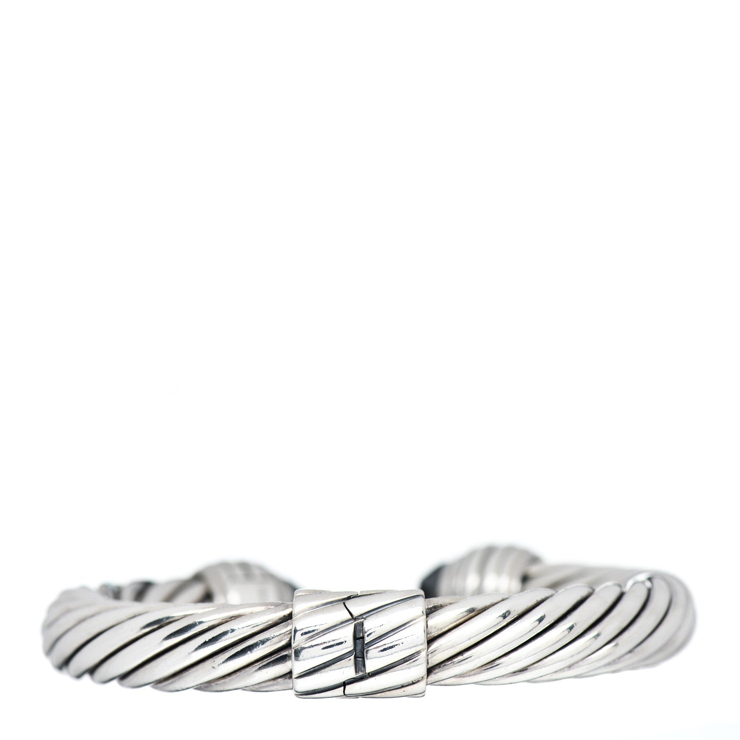David Yurman Sterling Silver Hematine 10mm Cable Classics Bracelet 3 of 4