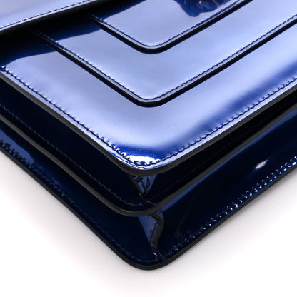 Bulgari Metallic Calfskin Serpenti Forever Shoulder Bag Blue 12 of 13