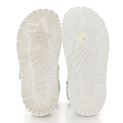 Christian Dior Technical Knit Jute Dioract 10mm Sandals 37 White Black 5 of 9