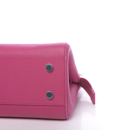 Saint Laurent Grained Calfskin Small Cabas Rive Gauche Bubblegum 8 of 9