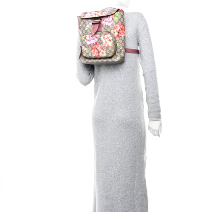 Gucci GG Supreme Monogram Blooms Small Single Buckle Backpack Beige Multicolor Dry Rose 2 of 15