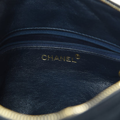 Chanel Lambskin Quilted CC Shoulder Bag Navy 6 of 19