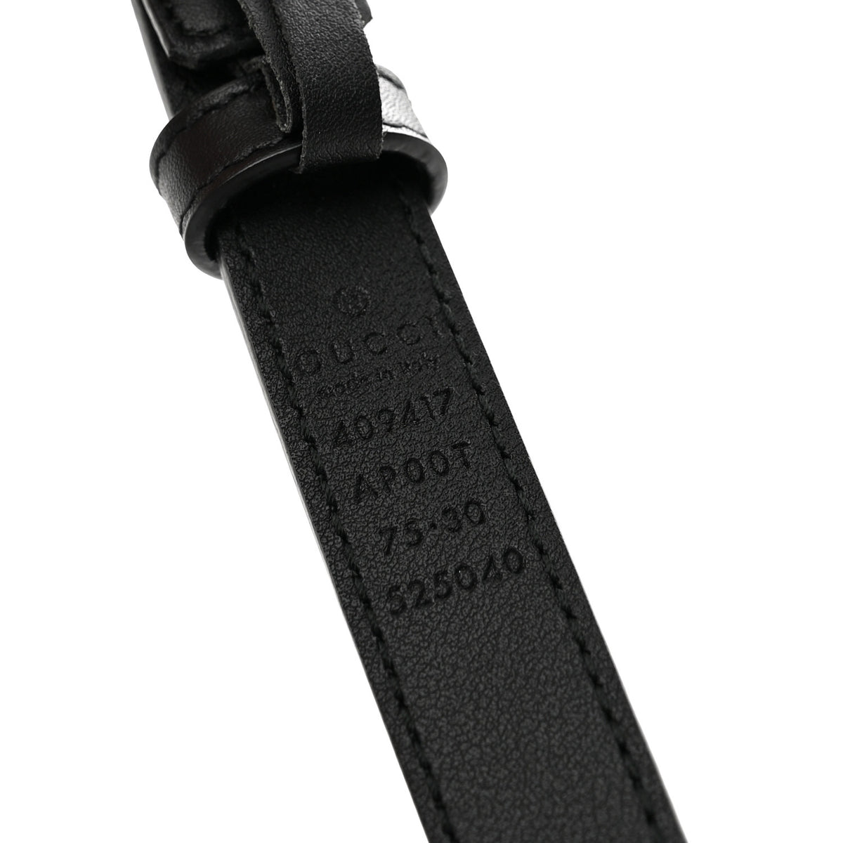 Gucci Calfskin Double G 20mm Belt 75 30 Black 5 of 7