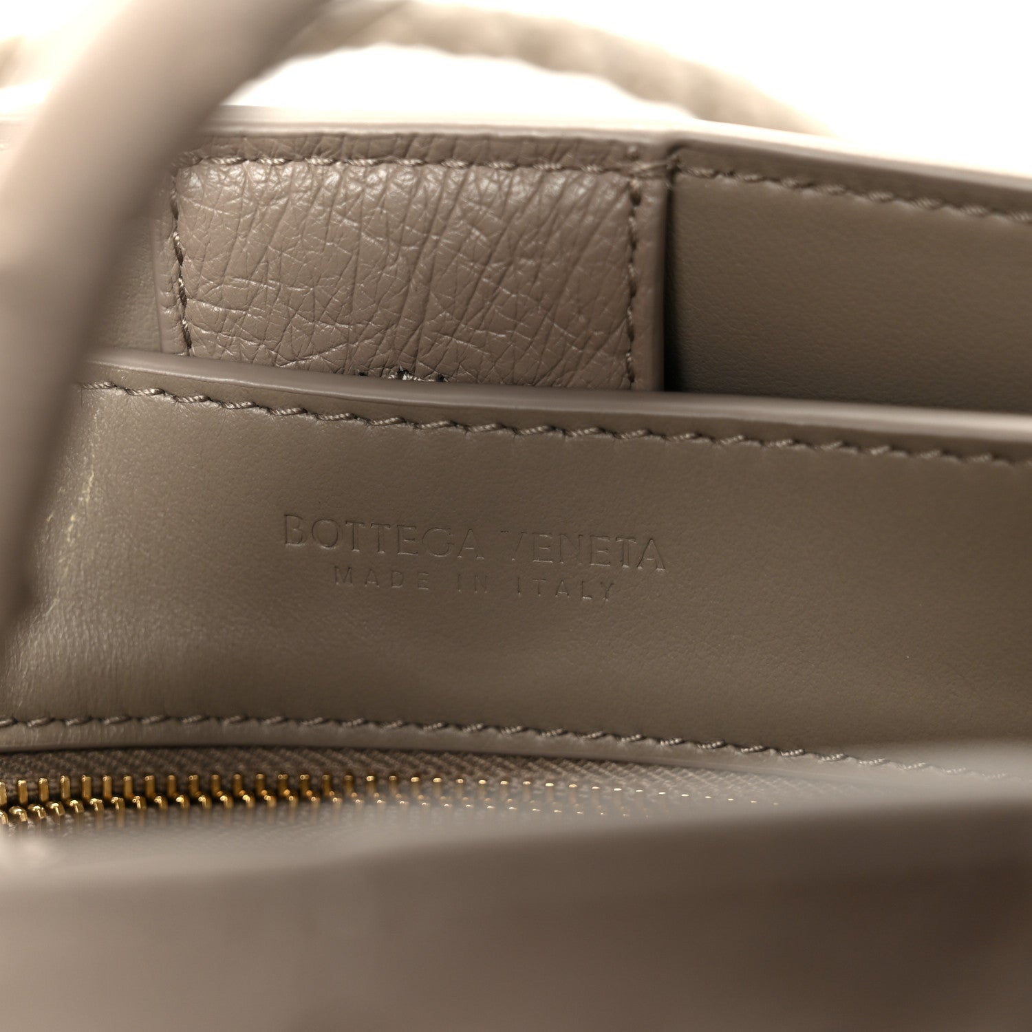 Bottega Veneta Ostrich Mini Andiamo Shoulder Bag Limestone 7 of 10