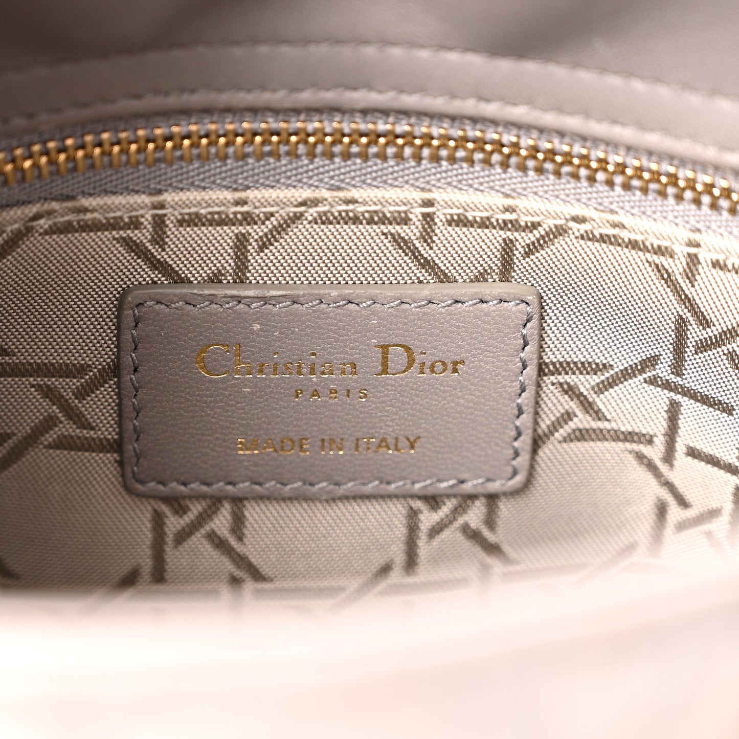 Lambskin Cannage Small Lady Dior Grey