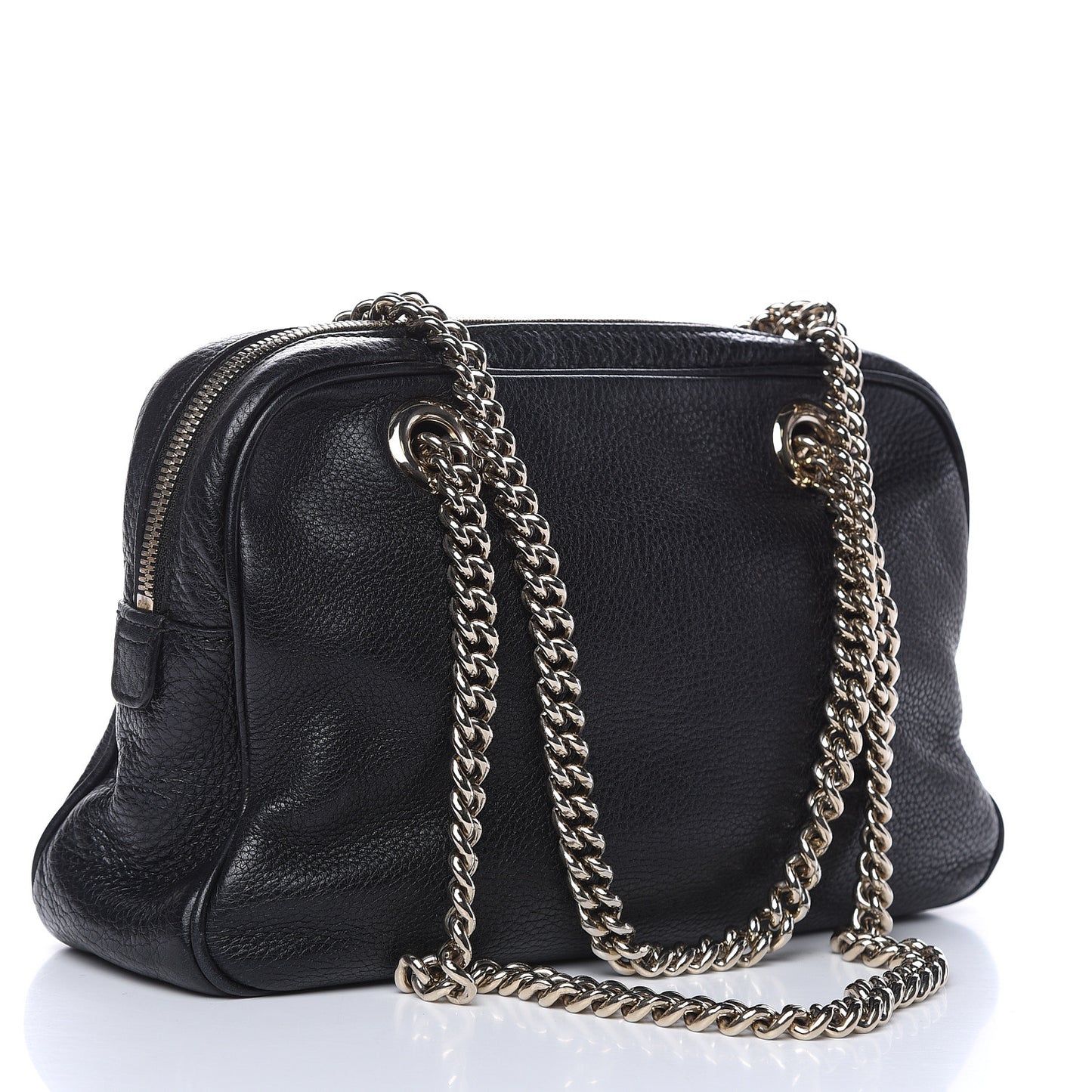 Pebbled Calfskin Small Soho Bowler Black