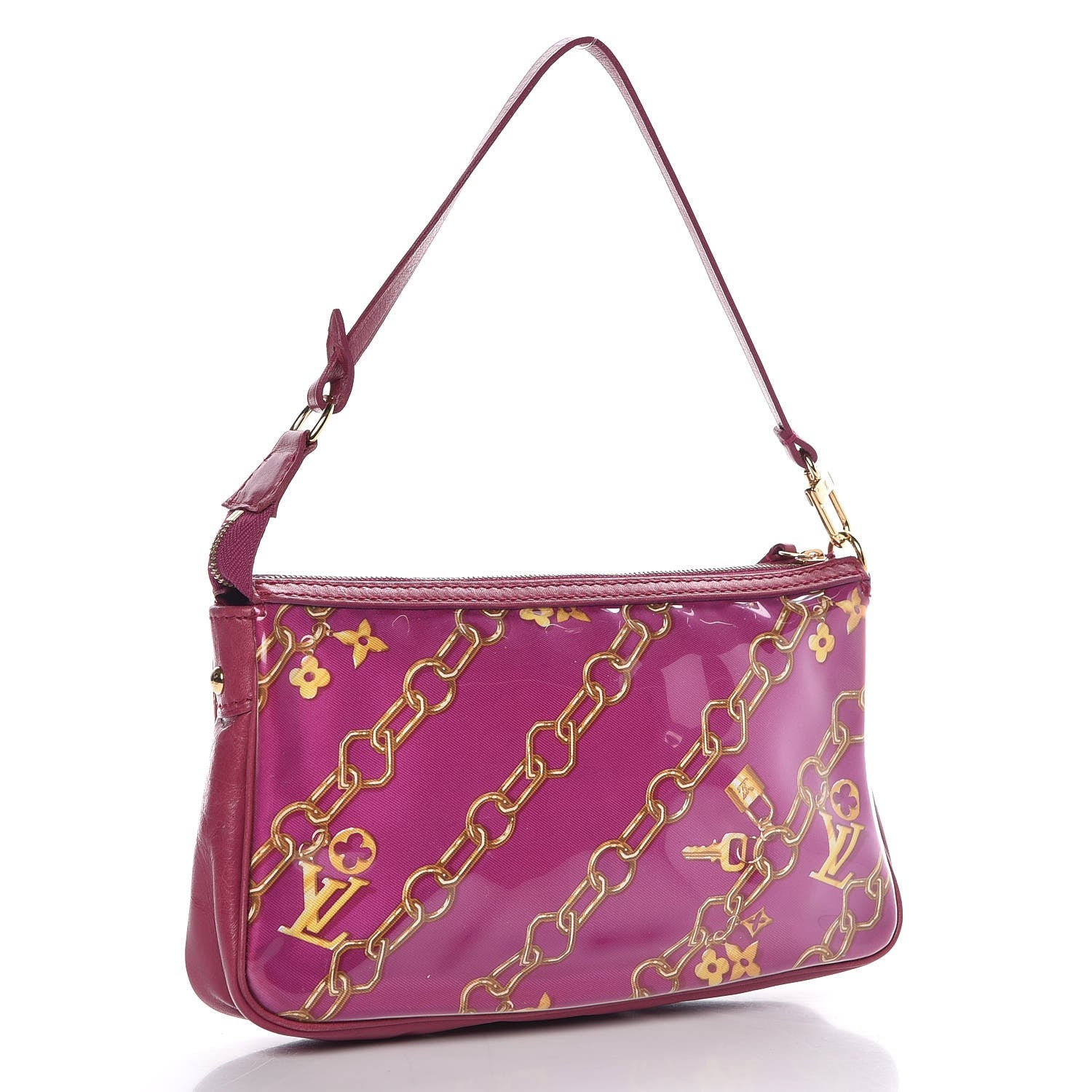 Louis Vuitton Monogram Charms Pochette Accessories Bag Fuchsia 3 of 8