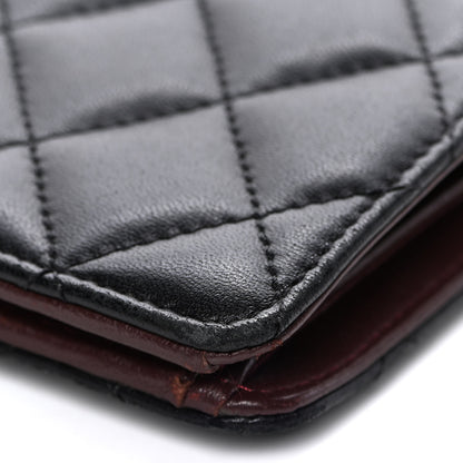 Chanel Lambskin Quilted Yen Wallet Black 11 of 18