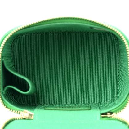 Chanel Lambskin Quilted Mini Vanity Case With Chain Green 8 of 19